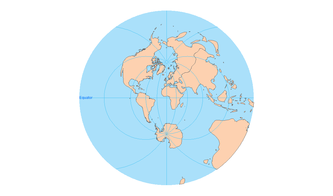 Stereographic Projection Map