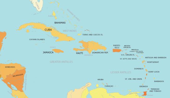 Caribbean Map Collection Printable GIS Geography