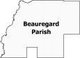 Beauregard Parish Map Louisiana