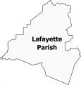 Lafayette Parish Map Louisiana