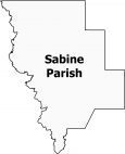 Sabine Parish Map Louisiana
