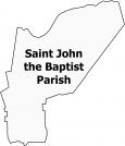 Saint John the Baptist Parish Map Louisiana