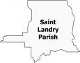 Saint Landry Parish Map Louisiana