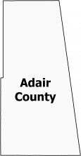 Adair County Map Oklahoma
