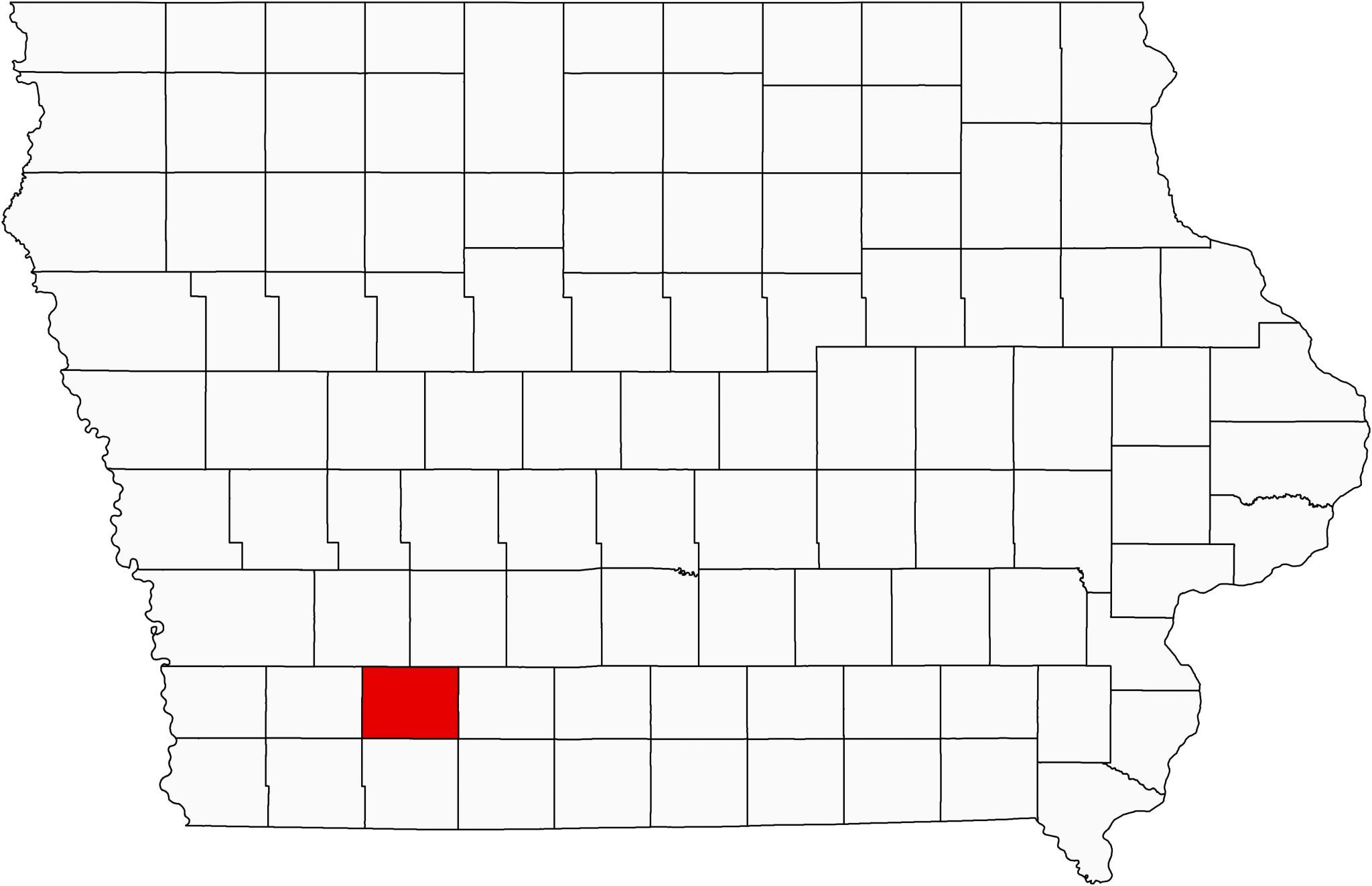 Adams County Map Iowa Locator 2048x1323 