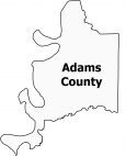 Adams County Map Mississippi