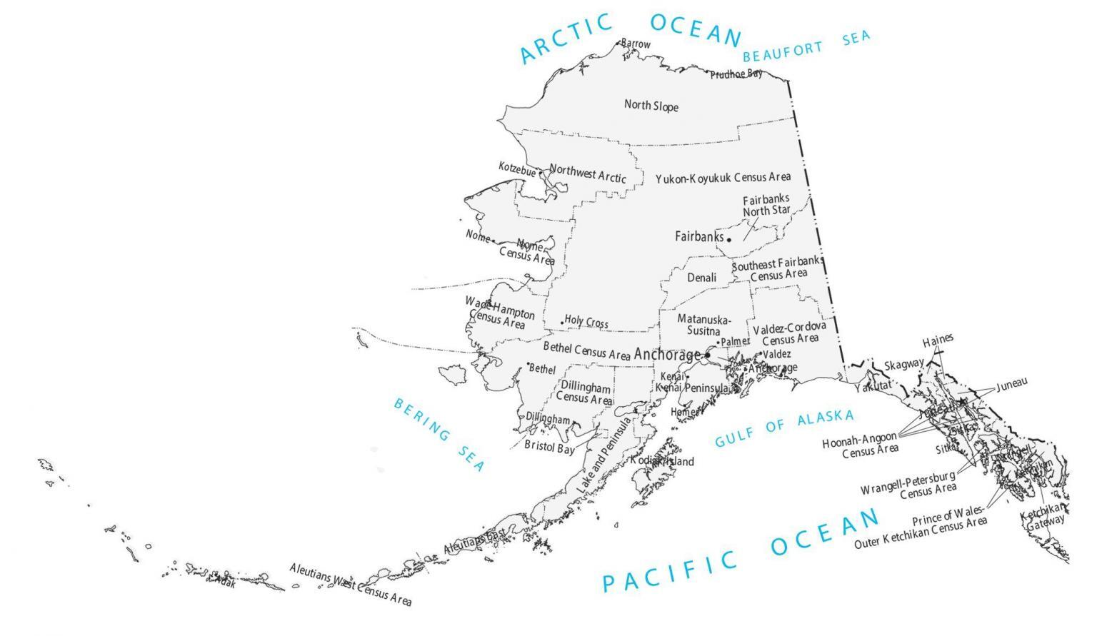 Alaska County Map - GIS Geography