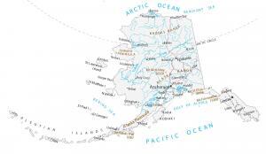 Map of Alaska – Cities and Roads