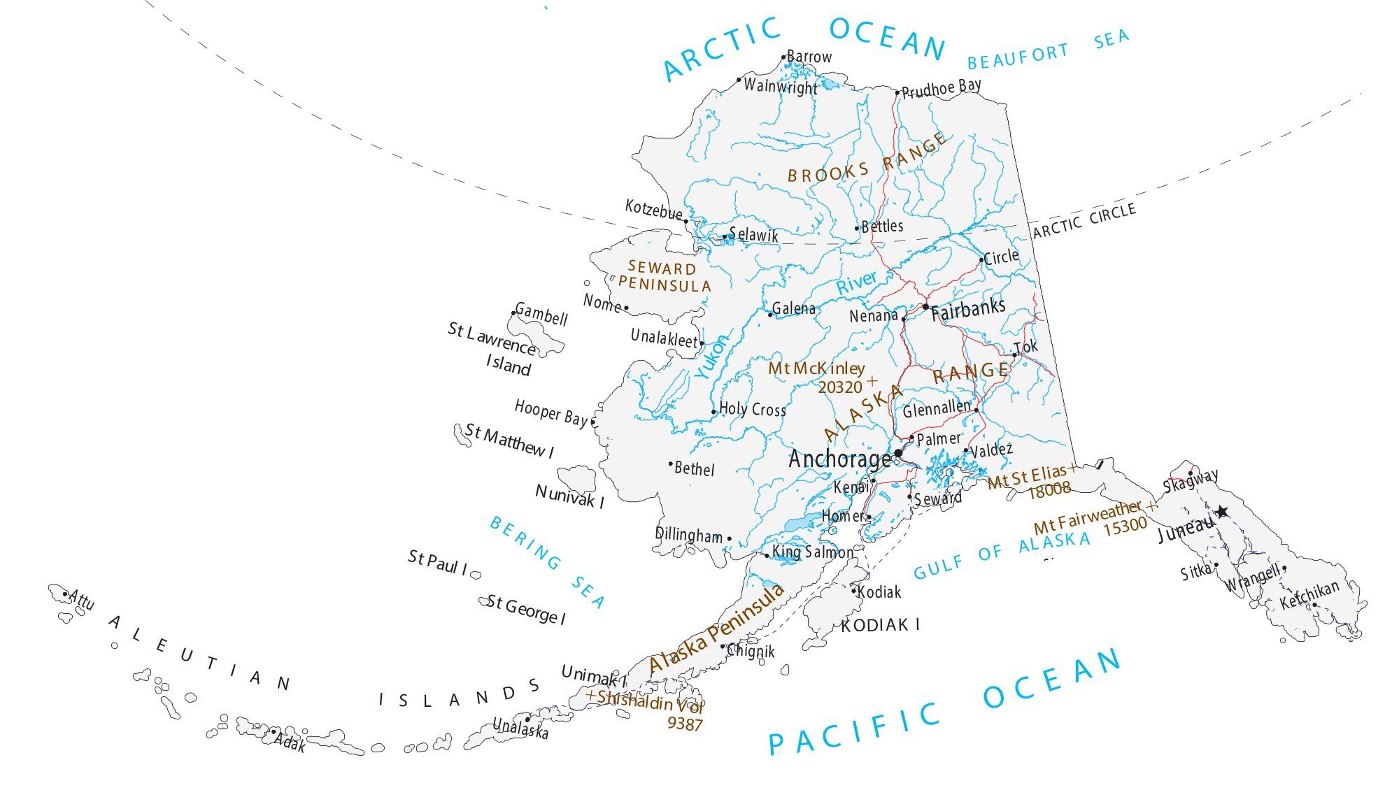 Map of Alaska – Cities and Roads - GIS Geography