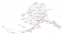 Alaska State Map - Places and Landmarks - GIS Geography