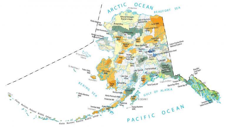 Alaska State Map – Places and Landmarks