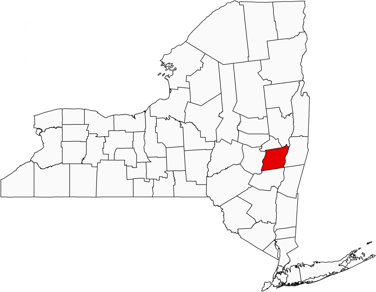 New York County Map - GIS Geography