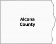 Alcona County Map Michigan