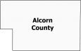 Alcorn County Map Mississippi