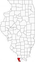 Alexander County Map Illinois