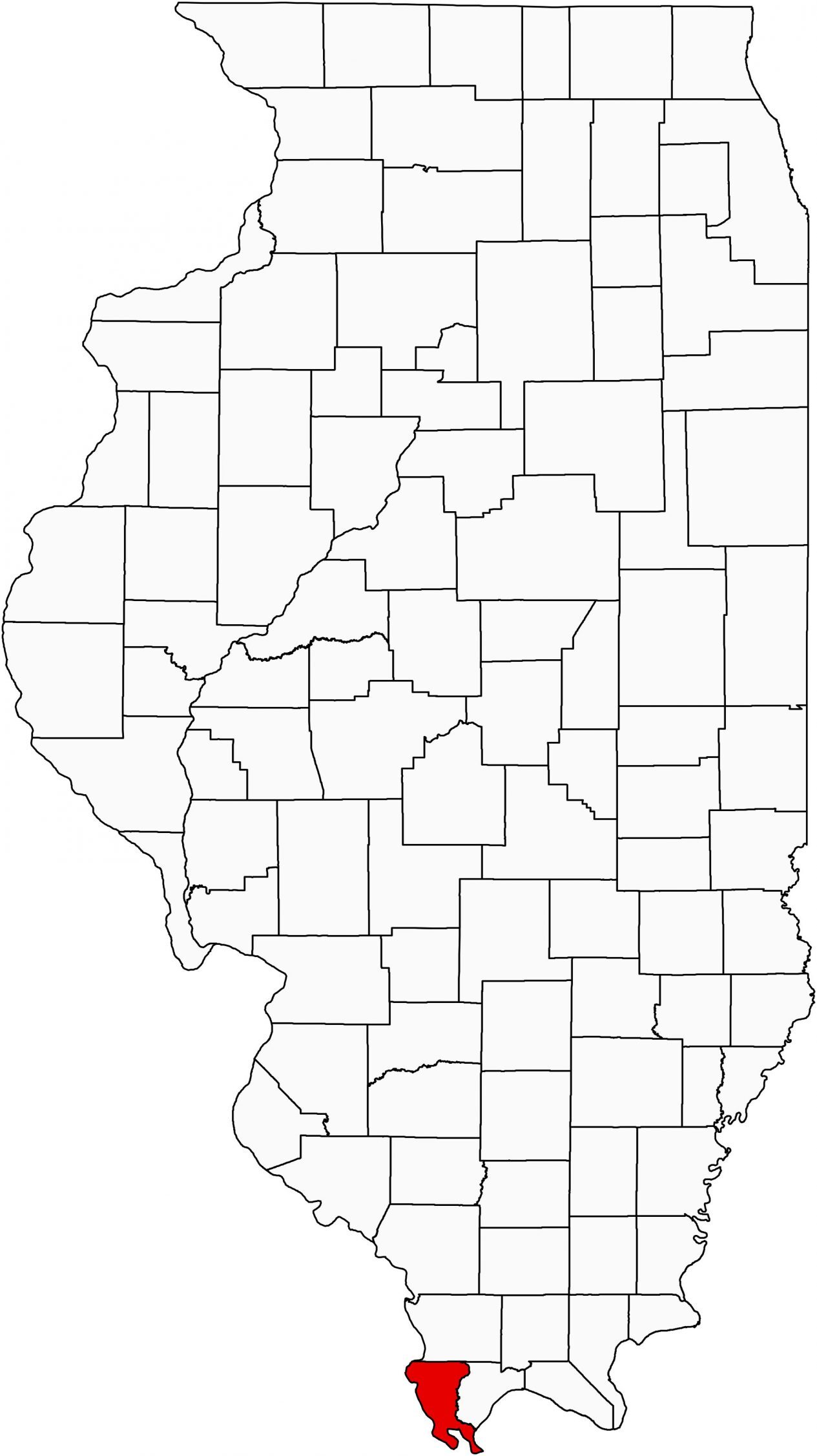 Illinois County Map GIS Geography   Alexander County Map Illinois 1265x2253 