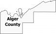 Alger County Map Michigan