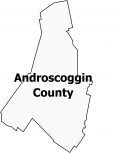 Androscoggin County Map Maine