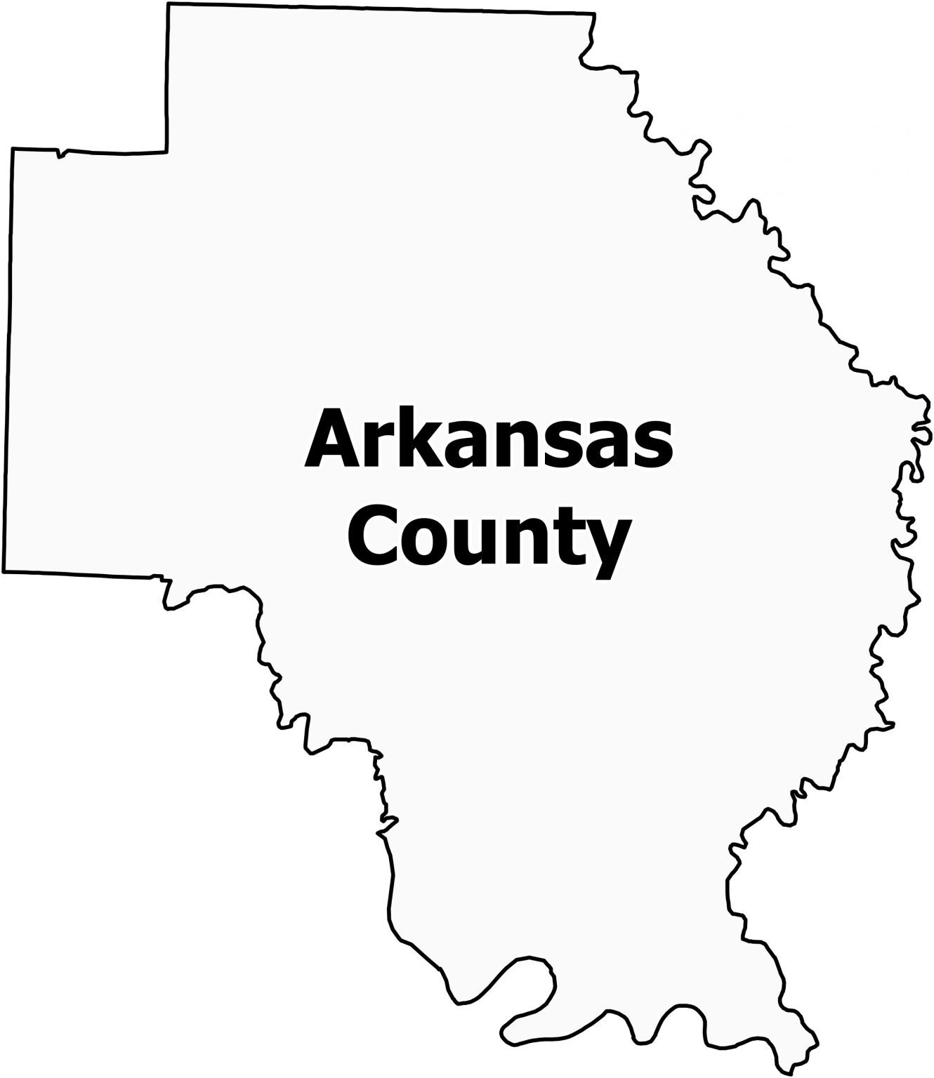 Arkansas County Map - Gis Geography