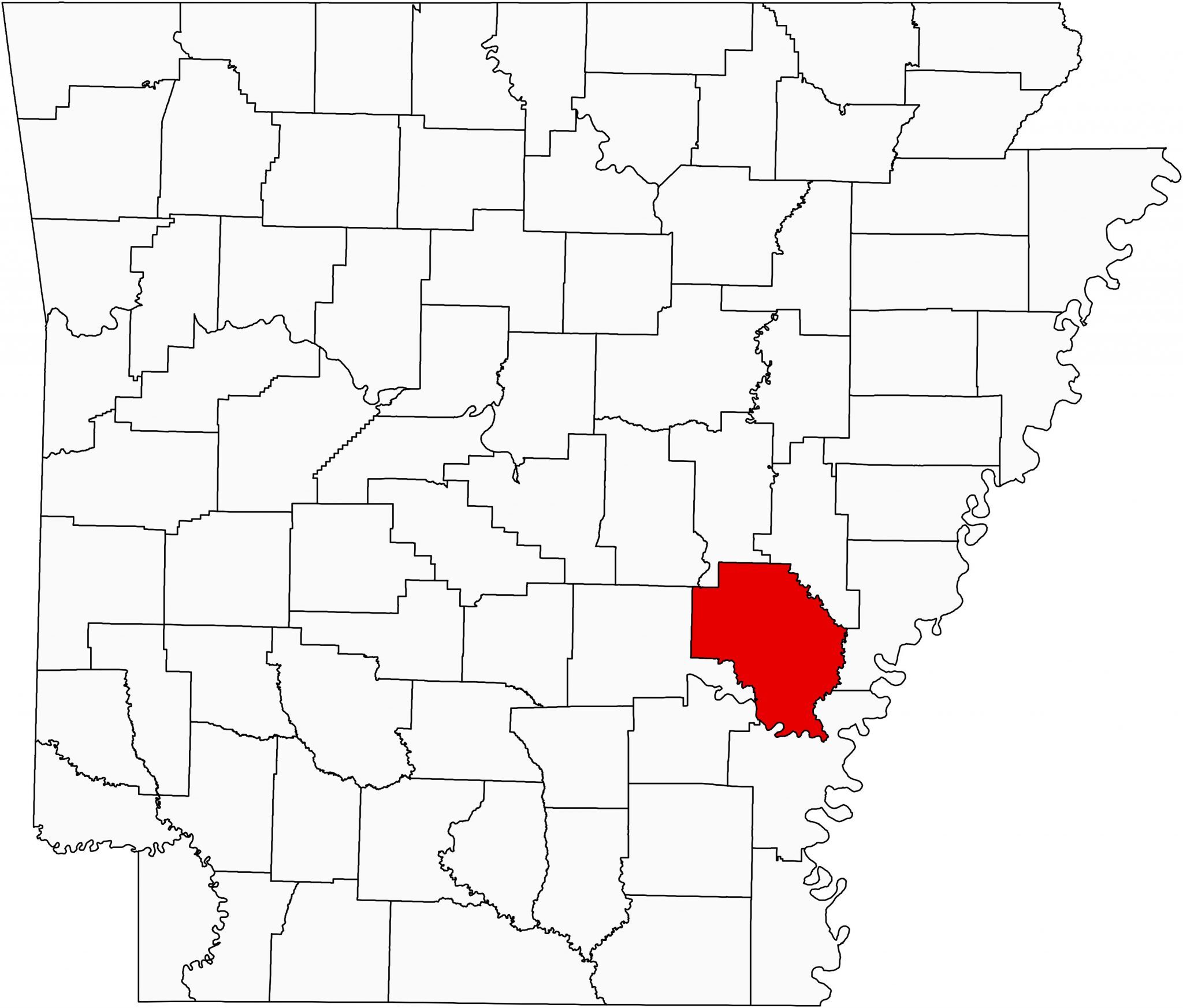 Arkansas County Map - GIS Geography