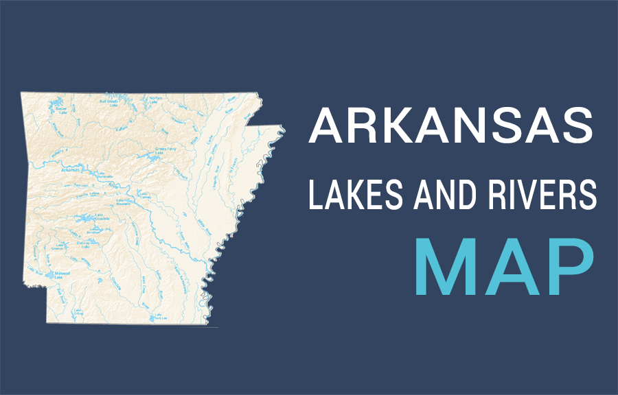 Arkansas Lakes Rivers Map Feature 