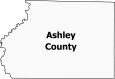 Ashley County Map Arkansas