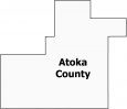 Atoka County Map Oklahoma