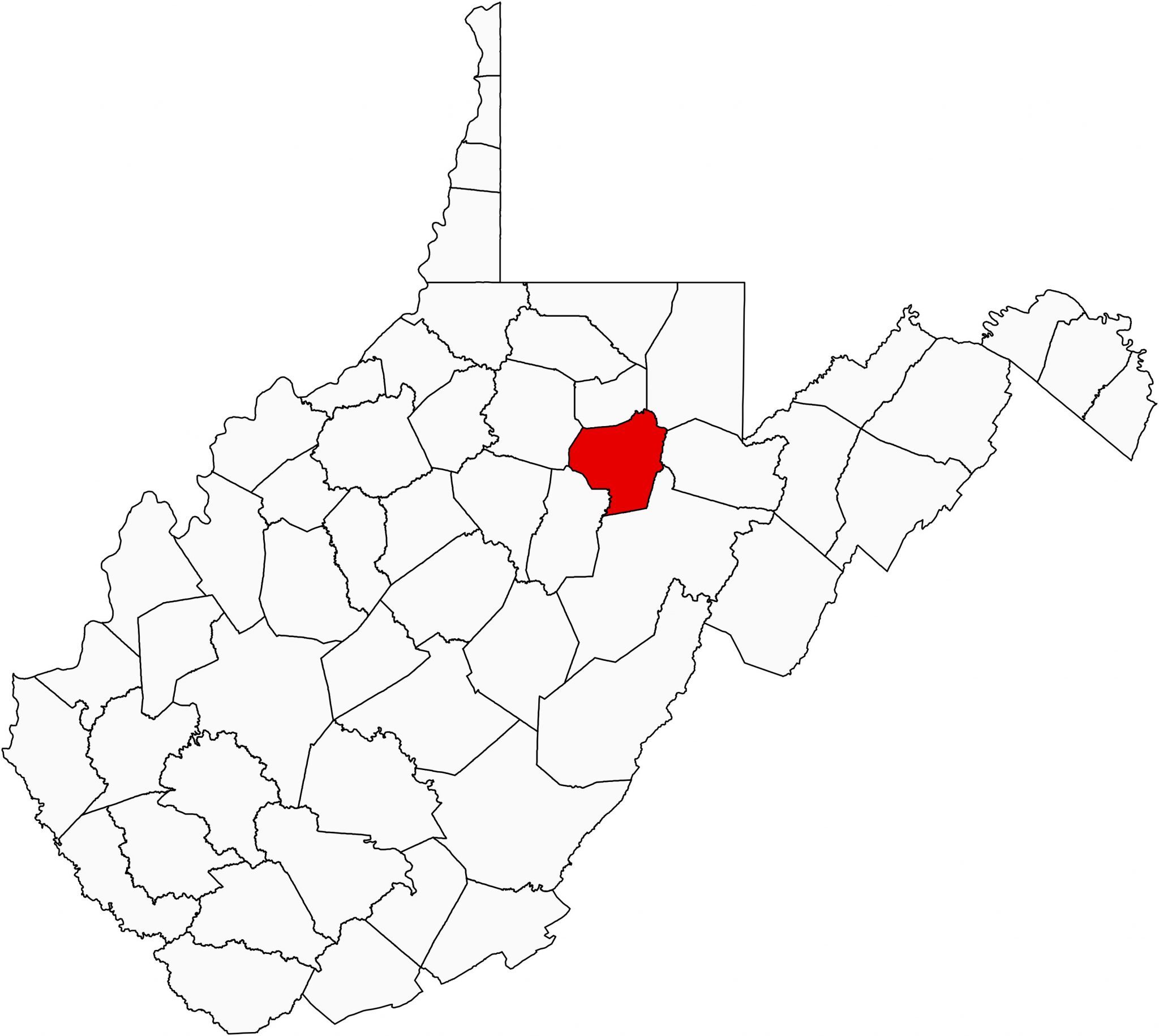 West Virginia County Map - GIS Geography