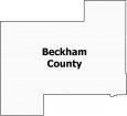 Beckham County Map Oklahoma