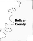 Bolivar County Map Mississippi