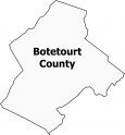 Botetourt County Map Virginia