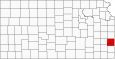 Bourbon County Map Kansas Inset