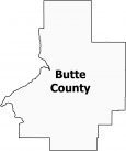 Butte County Map Idaho