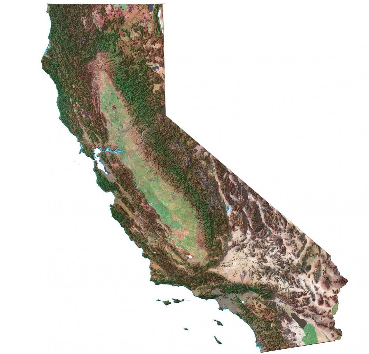 California Lakes and Rivers Map - GIS Geography