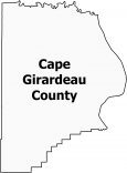 Cape Girardeau County Map Missouri