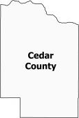Cedar County Map Nebraska