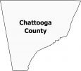 Chattooga County Map Georgia