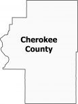 Cherokee County Map Oklahoma