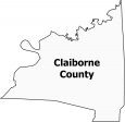 Claiborne County Map Mississippi