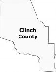 Clinch County Map Georgia