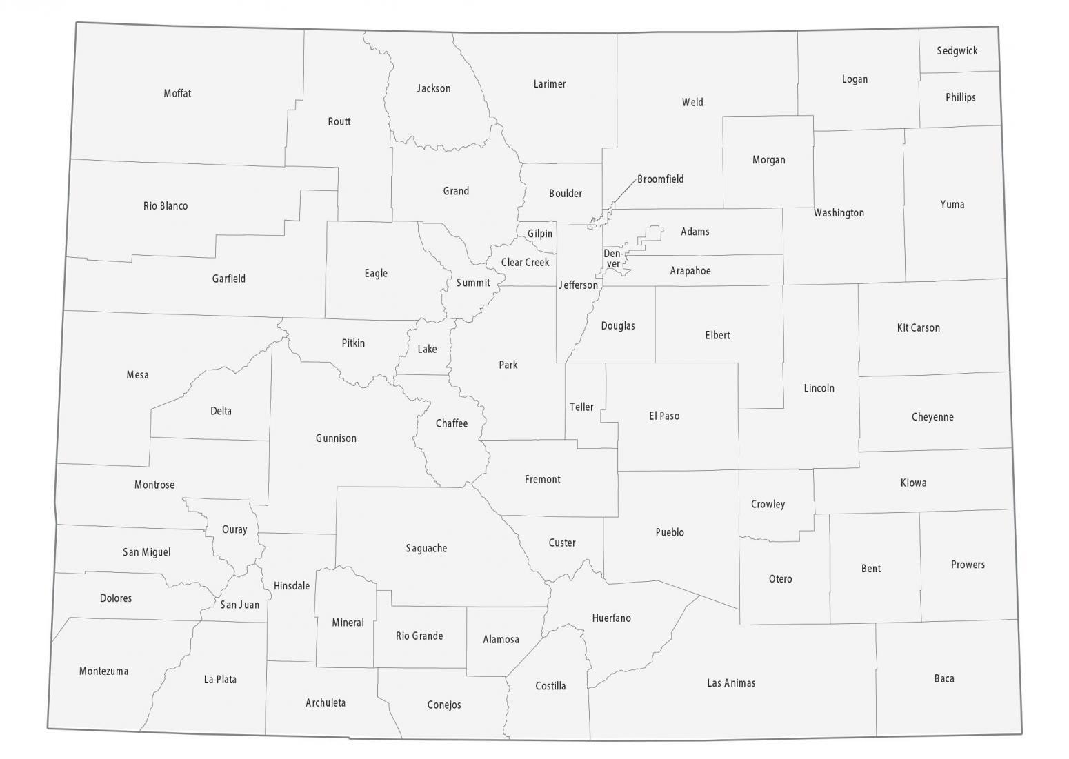 Colorado County Map - GIS Geography