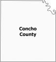 Concho County Map Texas