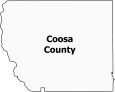Coosa County Map Alabama