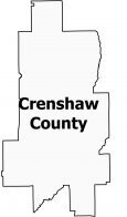 Crenshaw County Map Alabama