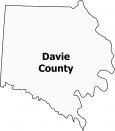 Davie County Map North Carolina