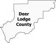 Deer Lodge County Map Montana