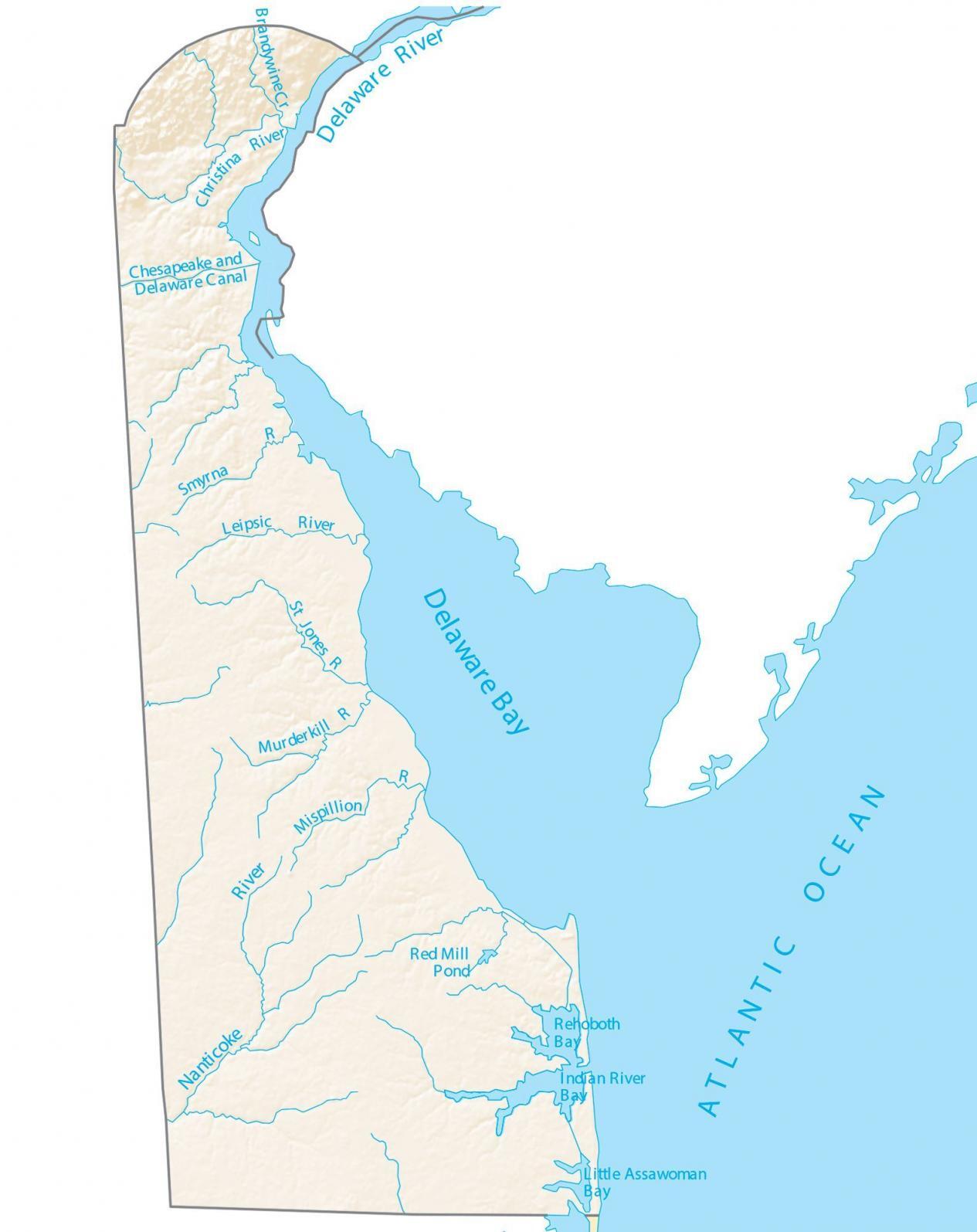Delaware River Lakes Map 1265x1595 