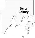 Delta County Map Michigan