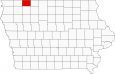 Dickinson County Map Iowa Locator