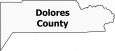 Dolores County Map Colorado